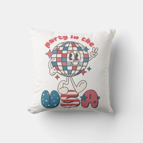 Party In The USA Throw Pillow