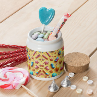 Party in Yellow Candy Jar