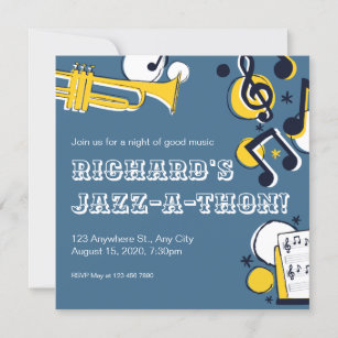 Jazz Invitations | Zazzle