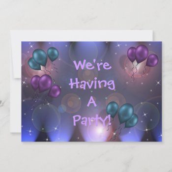 Party Invitation Balloons Any Occasion by Irisangel at Zazzle
