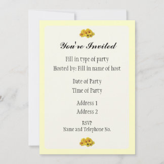 Party Invitation -Daisy Design