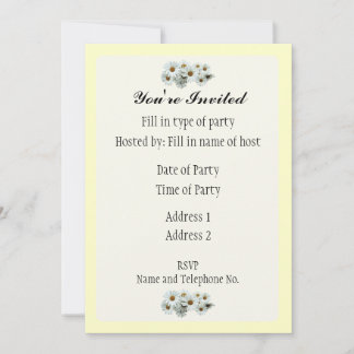 Party Invitation - Daisy Design