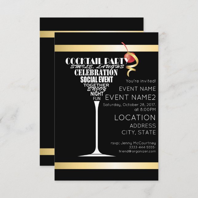 Party Invitation design (Front/Back)