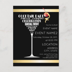 Party Invitation design. Postcard