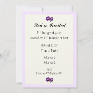 Party Invitation - Orchid Design