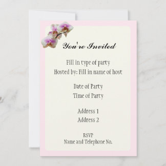 Party Invitation - Orchid Design
