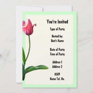 Party Invitation - Tulip Design