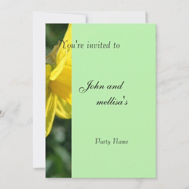 Party invitation, wedding, birthday, graduation, invitation (Front)
