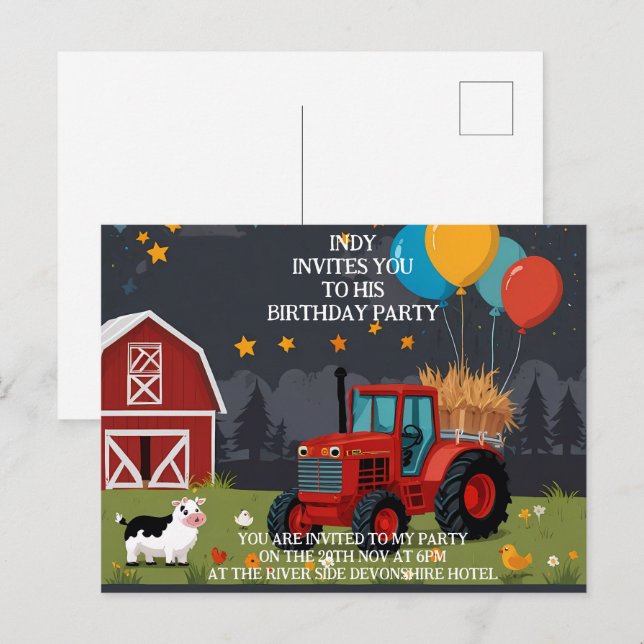 Party invitation you can personalize to your taste (Front/Back)