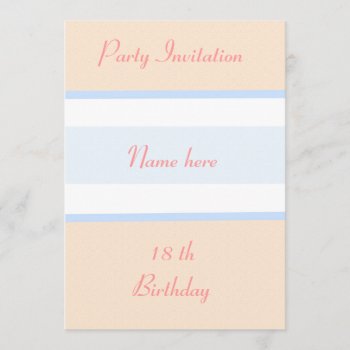 Party Invitations 18th Birthday Personalize by artistjandavies at Zazzle