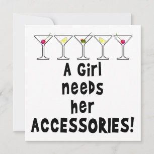 PARTY INVITATIONS, A GIRL NEEDS HER ACCESSORIES INVITATION