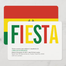 Party: Invitations: Bolivia: Bolivian Flag