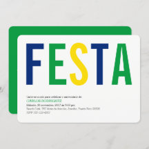 Party: Invitations: Brazil: Peruvian Flag