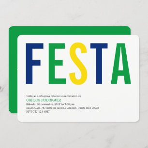 Party: Invitations: Brazil: Peruvian Flag Invitation