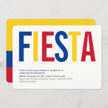 Party: Invitations: Colombia: Colombian Flag