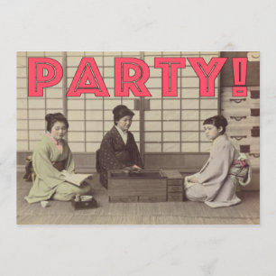 Party Invitations - Fun Japanese Design Birthday