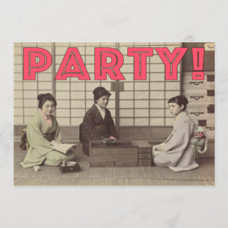 Party Invitations - Fun Japanese Design Birthday