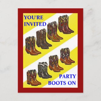 Party Invite ~ Boots On ~ Western Style Invitation by layooper at Zazzle