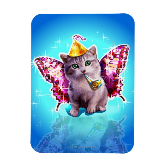 Party Kitten Magnet (Vertical)