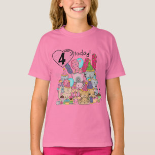 Party Kittens 4th Birthday T-shirts and gifts