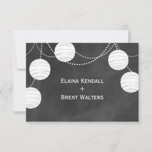 Party Lanterns on Chalk RSVP Card