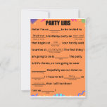 Party Libs- 90&#39;s Theme - Birthday Invitation
