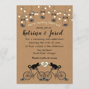 Party Lights, Cats, Bikes, and Daisies Invitation