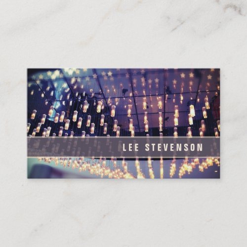 Party Lights Cool  Retro Business Card