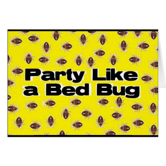 Party Like a Bed Bug Cards (Front Horizontal)