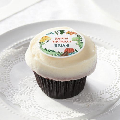 Party Like a Dinosaur Birthday Party  Edible Frosting Rounds