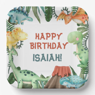Party Like a Dinosaur Birthday Party Paper Plates