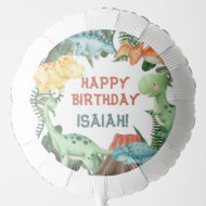 Party Like a Dinosaur Birthday Party Paper Plates Balloon