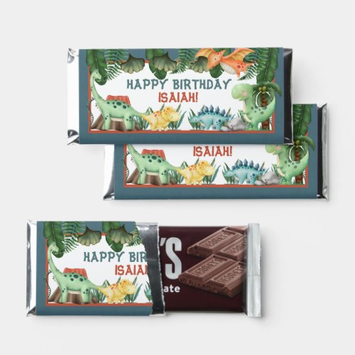 Party Like a Dinosaur Happy Birthday  Hershey Bar Favors