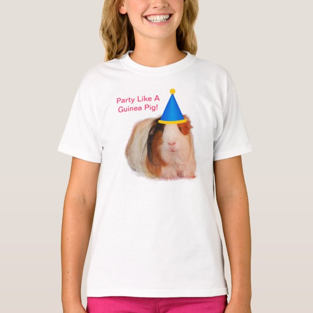 Party Like A Guinea Pig - Girls T-Shirt (Front)