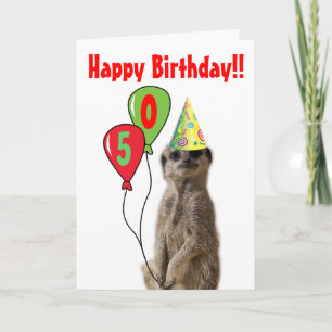 Party Like a Meerkat Birthday Card