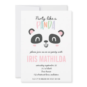 Party like a panda bright colorful birthday
