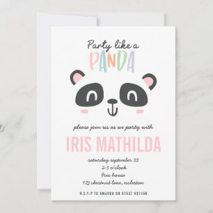 Party like a panda bright colorful birthday