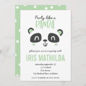 Party like a panda bright colorful birthday (Front/Back)