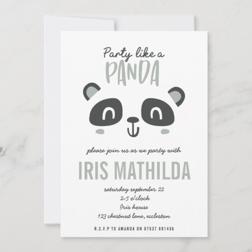 Party like a panda bright colorful birthday