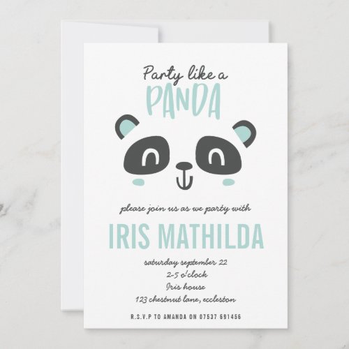 Party like a panda bright colorful birthday