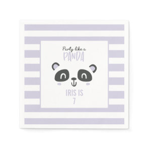 Party like a panda bright colorful birthday napkins