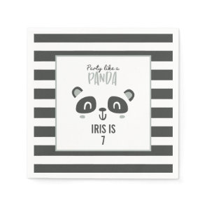 Party like a panda bright colorful birthday napkins