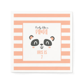 Party like a panda bright colorful birthday napkins