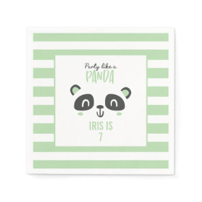 Party like a panda bright colorful birthday napkins