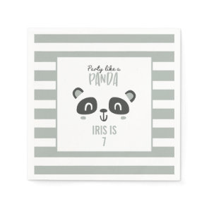 Party like a panda bright colorful birthday napkins