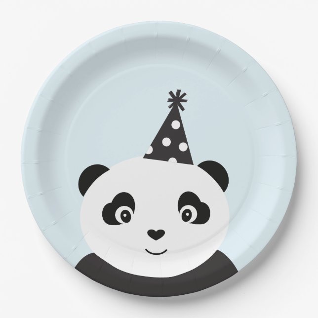 Party Like A Panda Paper Plates (Front)