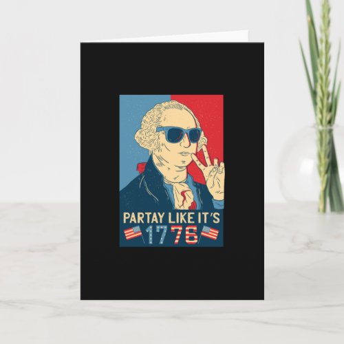 Party Like A Patriot For Fourth Of July Card