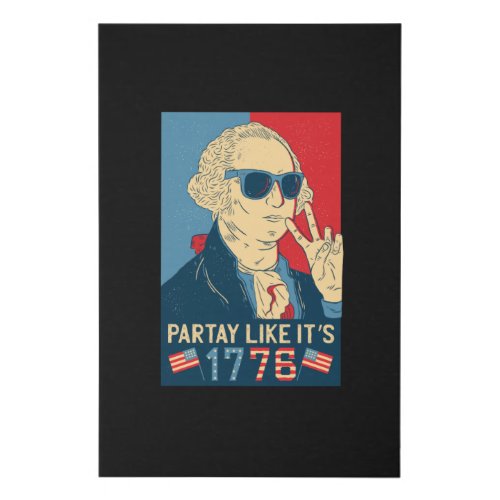 Party Like A Patriot For Fourth Of July Faux Canvas Print