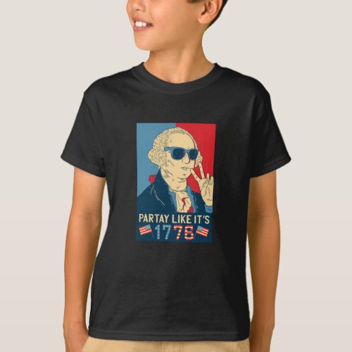 Party Like A Patriot For Fourth Of July T_Shirt