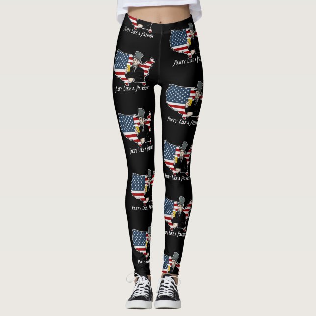 Party Like A Patriot Leggings (Front)